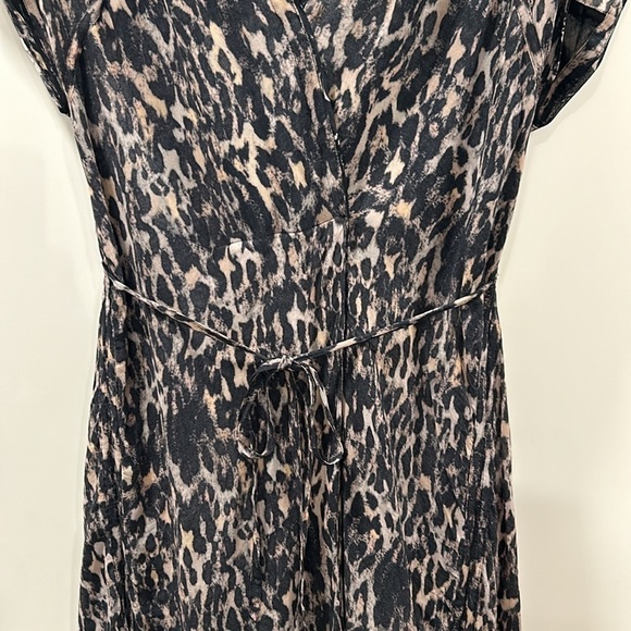 ALLSAINTS Claria Leopard Print Wrap Dress Size M - Picture 8 of 14